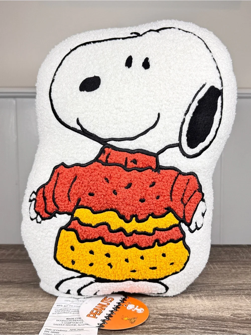 NEW Peanuts Snoopy Oversized Sweater Decorative Pillow
